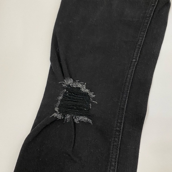 Hollister Distressed Mid Rise Super Skinny Classic Stretch Black Jeans size 5R - Picture 5 of 13